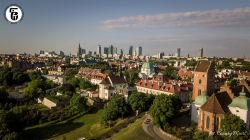 Panorama Warszawy. Na pierwszym planie Nowe Miasto.